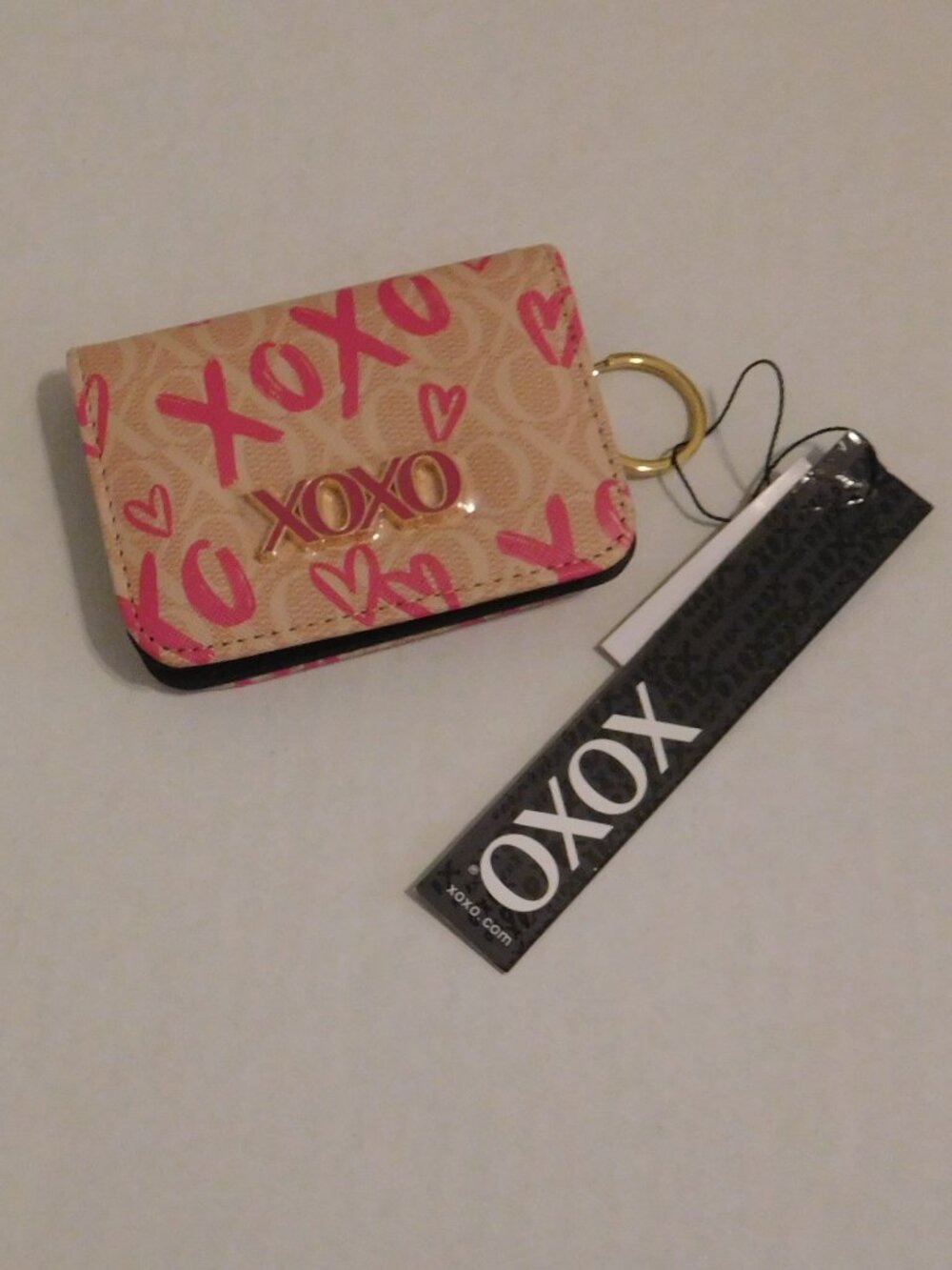 NWT XOXO Beige Pink Small Logo Wallet